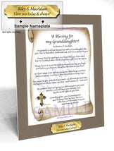 A Blessing for My Granddaughter! (child-adult) - Gifts for Granddaughter - PurpleWishingGate.com