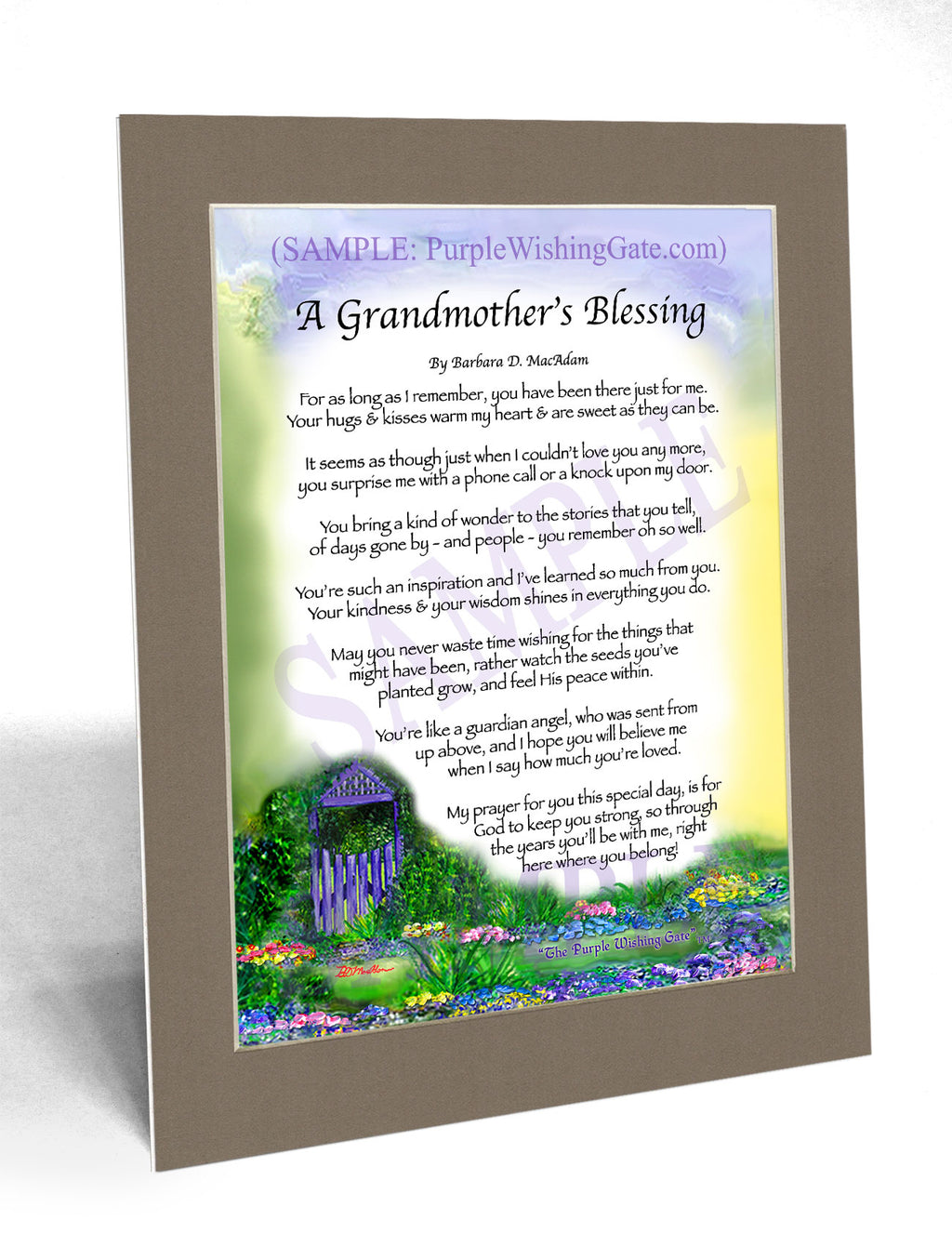A Grandmother's Blessing: Purple Wishing Gate / 8x10
