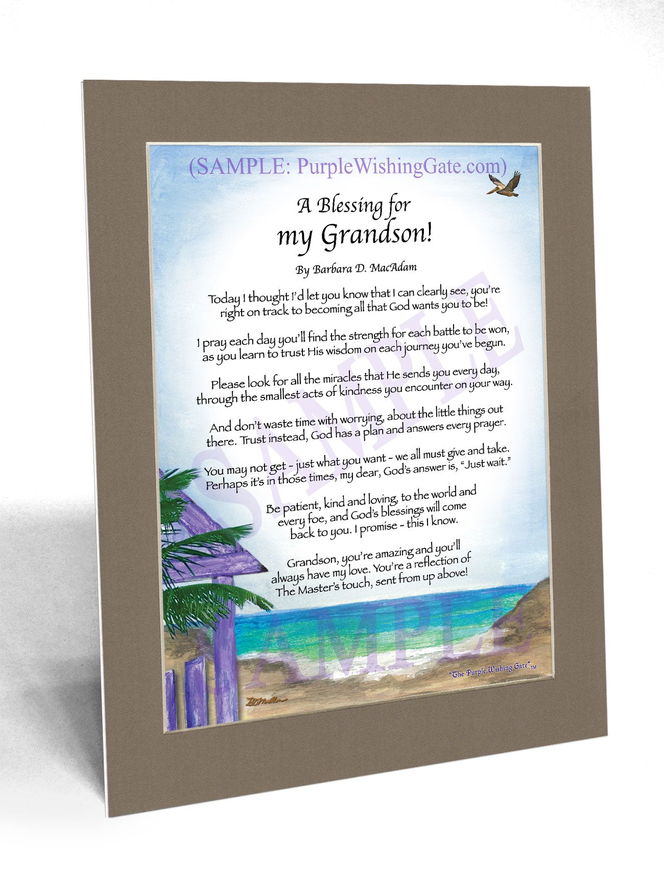 A Blessing for My Grandson! (child-adult) - Gifts for Grandson - PurpleWishingGate.com