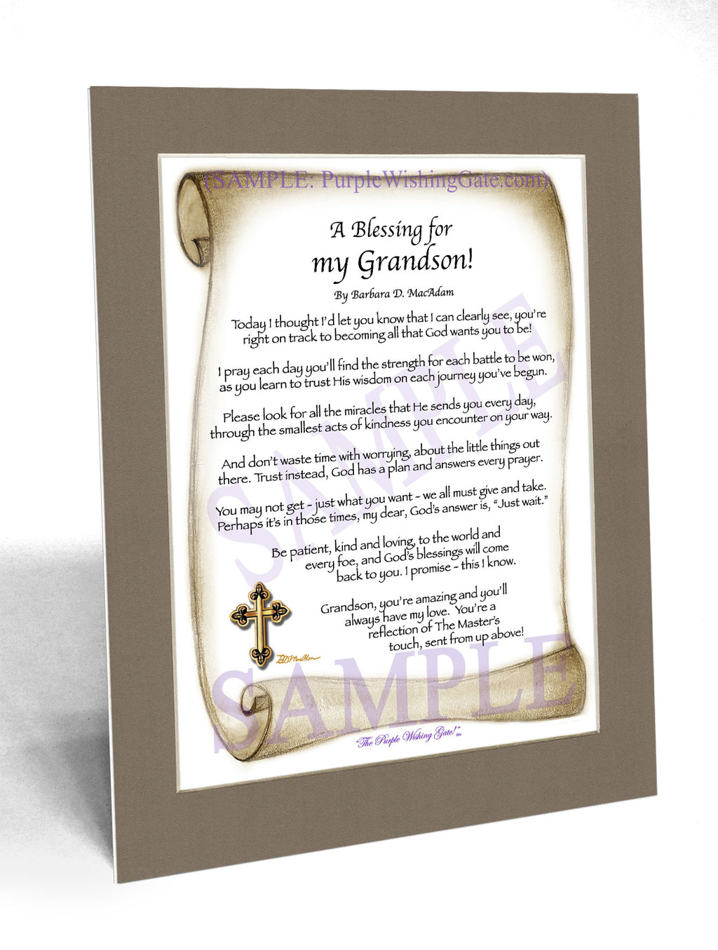 A Blessing for My Grandson! (child-adult) - Gifts for Grandson - PurpleWishingGate.com