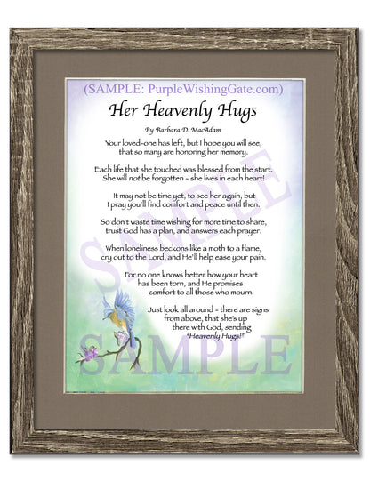 Her Heavenly Hugs - Sympathy Gift - PurpleWishingGate.com
