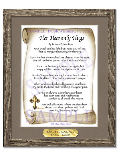 Her Heavenly Hugs - Sympathy Gift - PurpleWishingGate.com