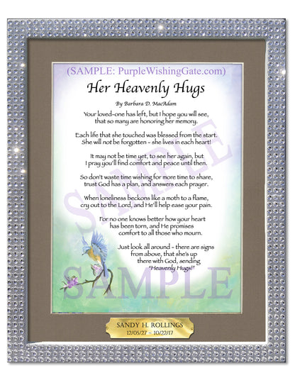 Her Heavenly Hugs - Sympathy Gift - PurpleWishingGate.com