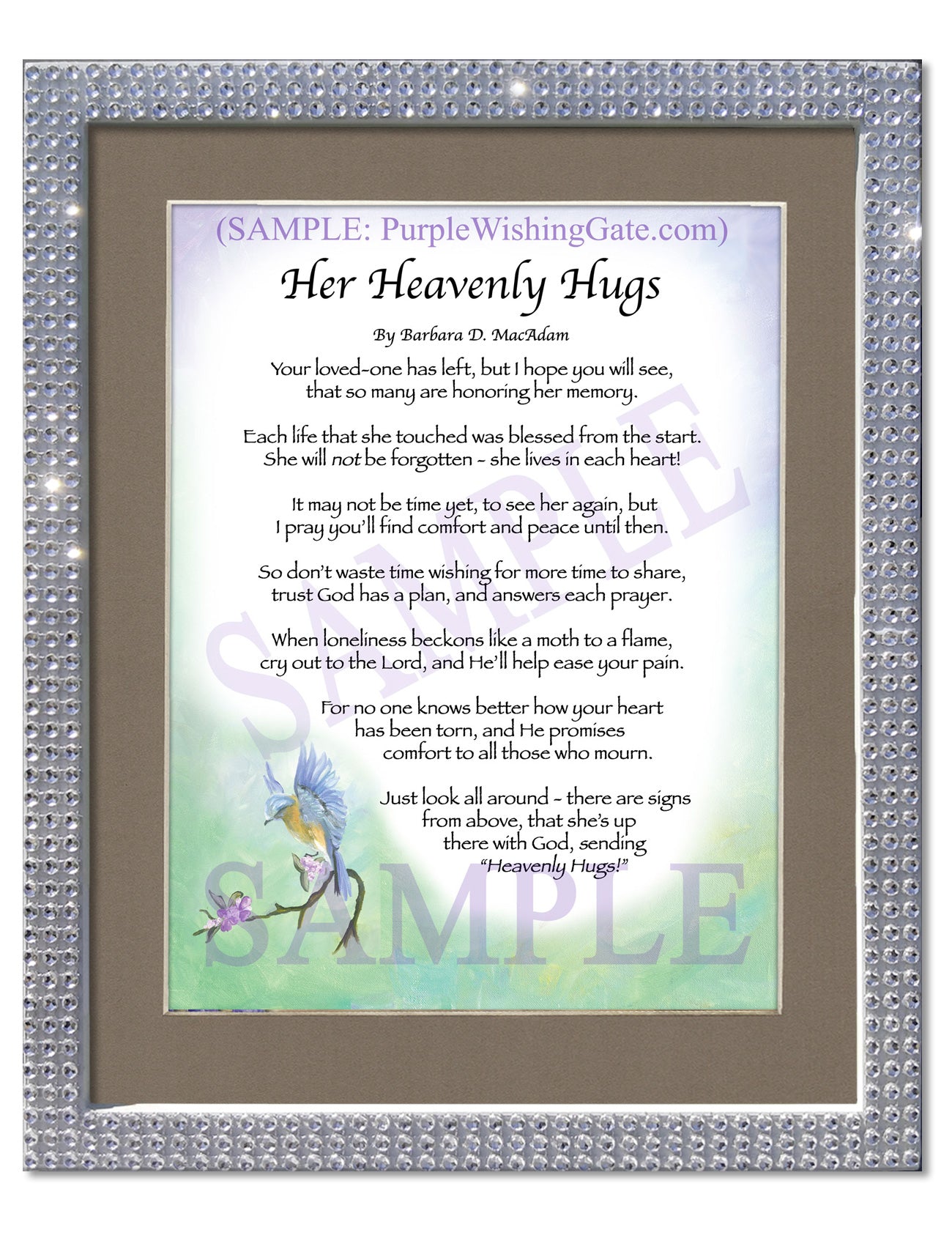 Her Heavenly Hugs - Sympathy Gift - PurpleWishingGate.com