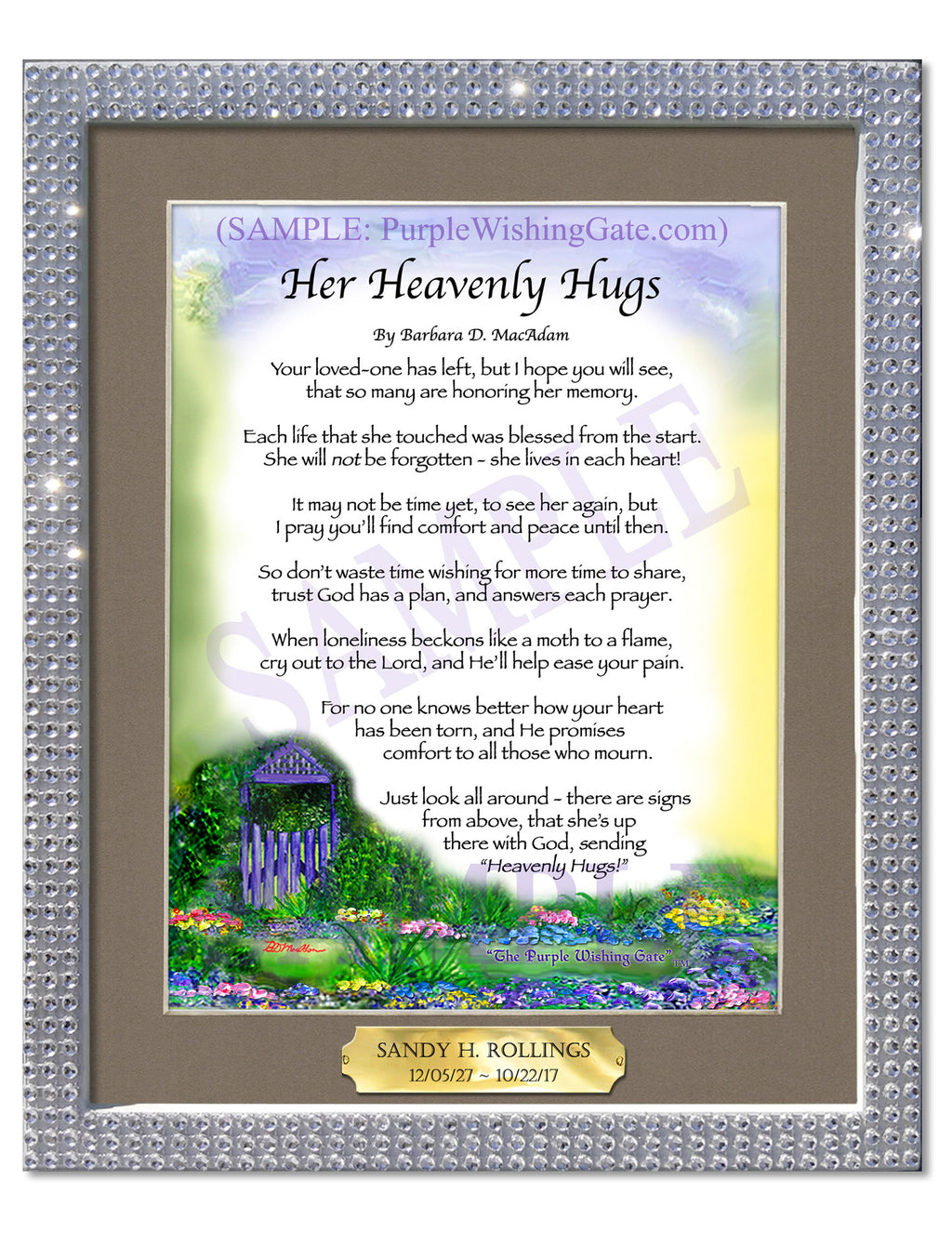 Her Heavenly Hugs - Sympathy Gift - PurpleWishingGate.com