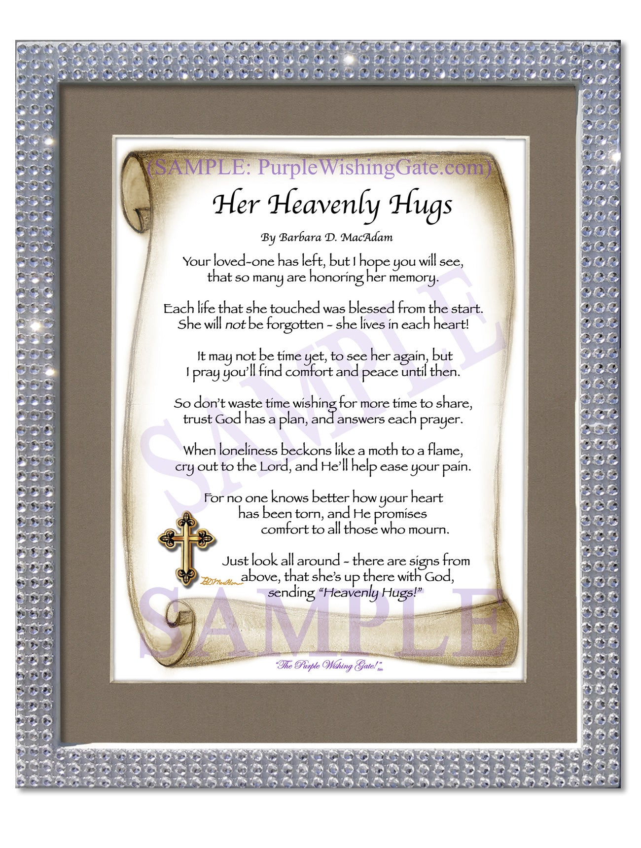 Her Heavenly Hugs - Sympathy Gift - PurpleWishingGate.com