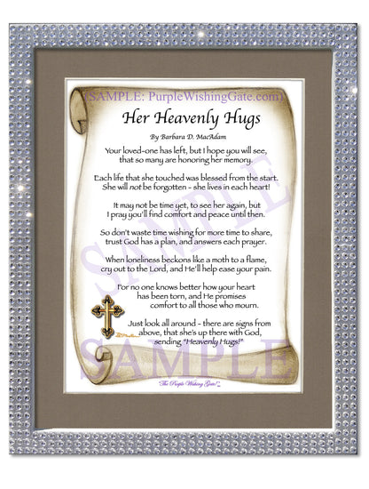 Her Heavenly Hugs - Sympathy Gift - PurpleWishingGate.com