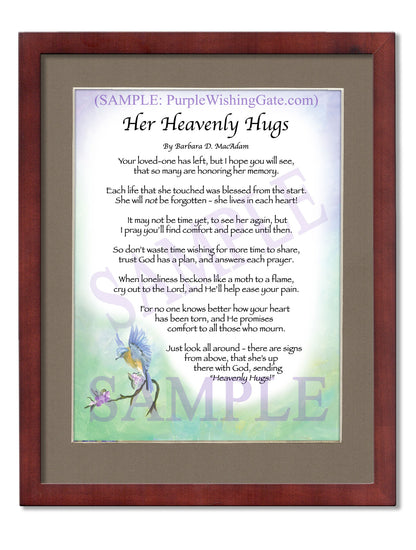 Her Heavenly Hugs - Sympathy Gift - PurpleWishingGate.com