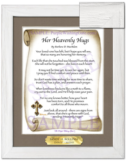 Her Heavenly Hugs - Sympathy Gift - PurpleWishingGate.com