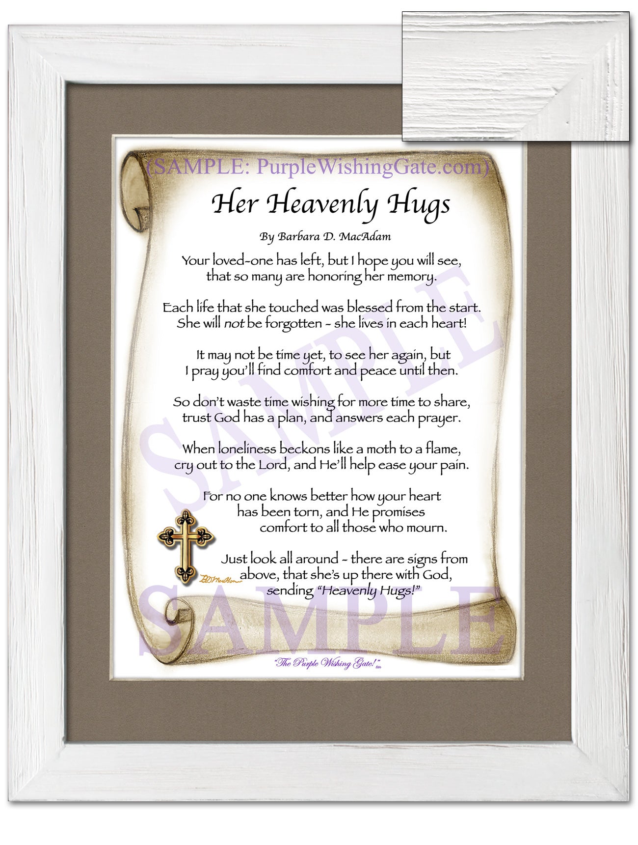 Her Heavenly Hugs - Sympathy Gift - PurpleWishingGate.com