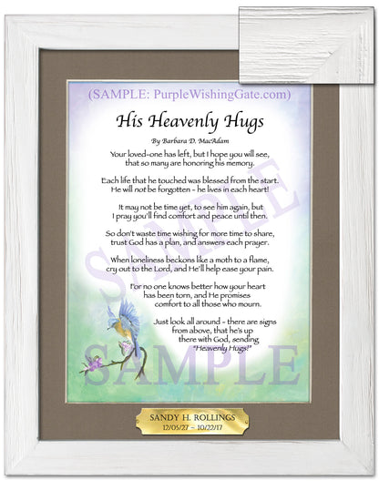His Heavenly Hugs - Sympathy Gift - PurpleWishingGate.com