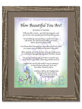 How Beautiful You Are! - Encouragement Gift - PurpleWishingGate.com
