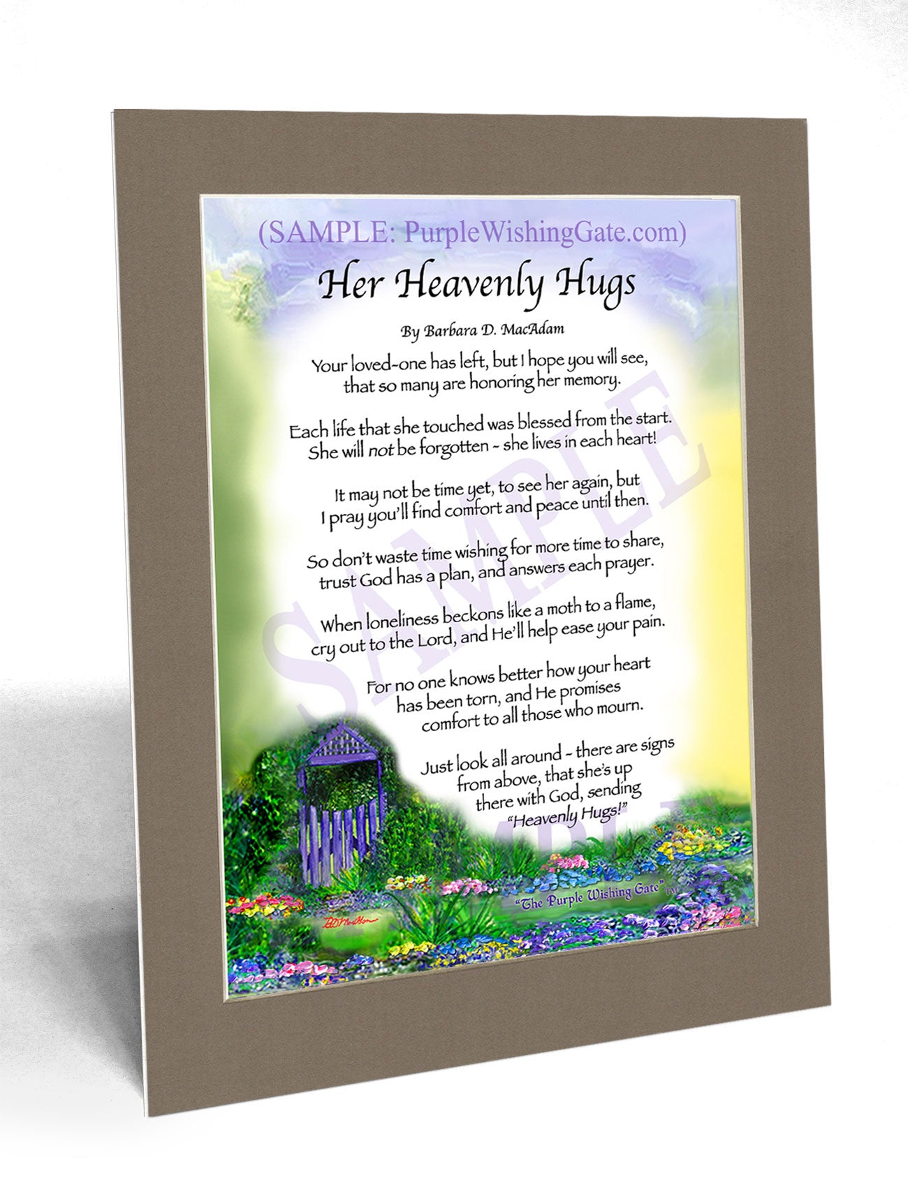 Her Heavenly Hugs - Sympathy Gift - PurpleWishingGate.com