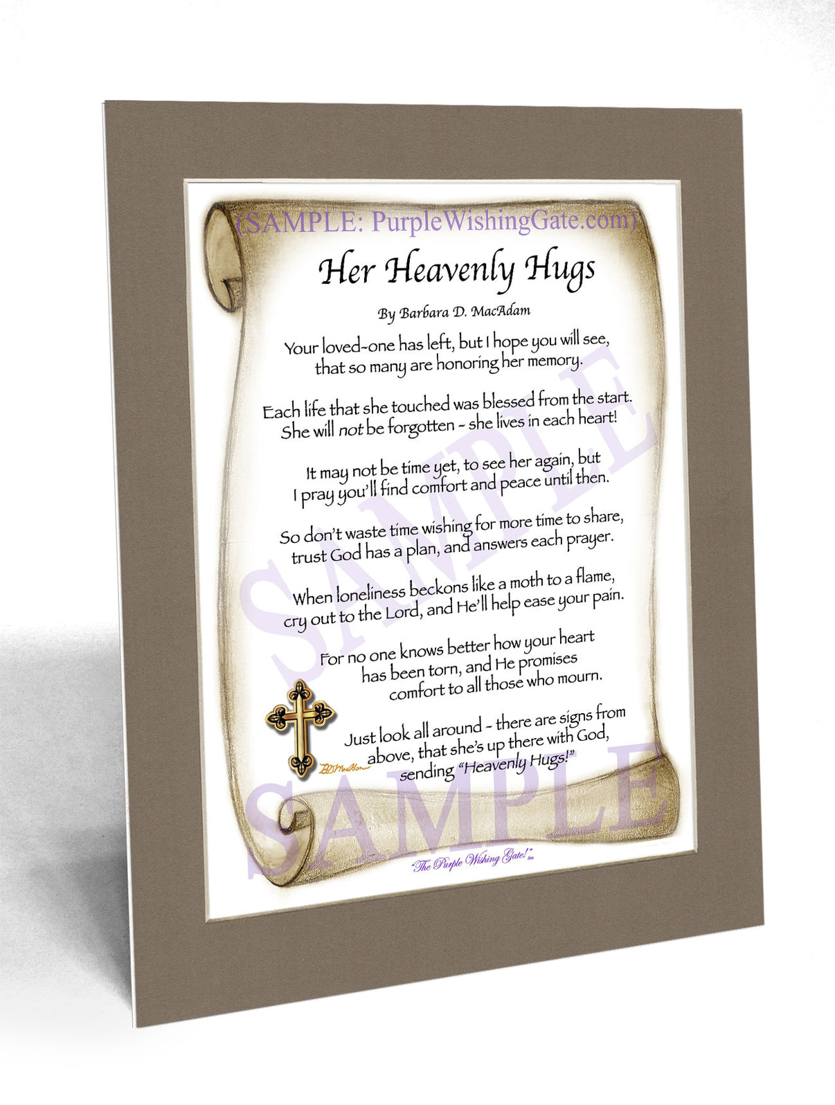 Her Heavenly Hugs - Sympathy Gift - PurpleWishingGate.com