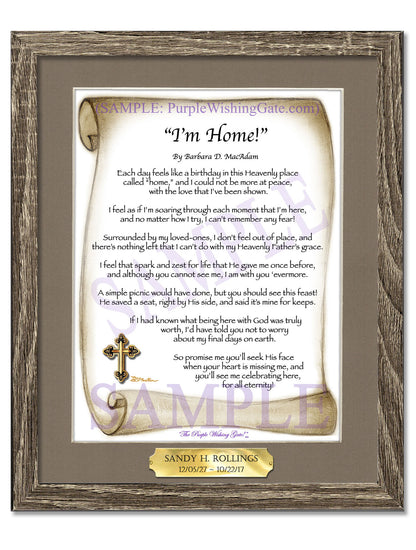 "I'm Home!" - Memorial Gift - PurpleWishingGate.com