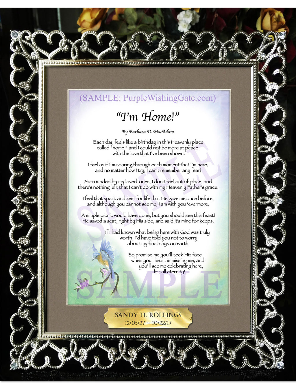 "I'm Home!" - Memorial Gift - PurpleWishingGate.com