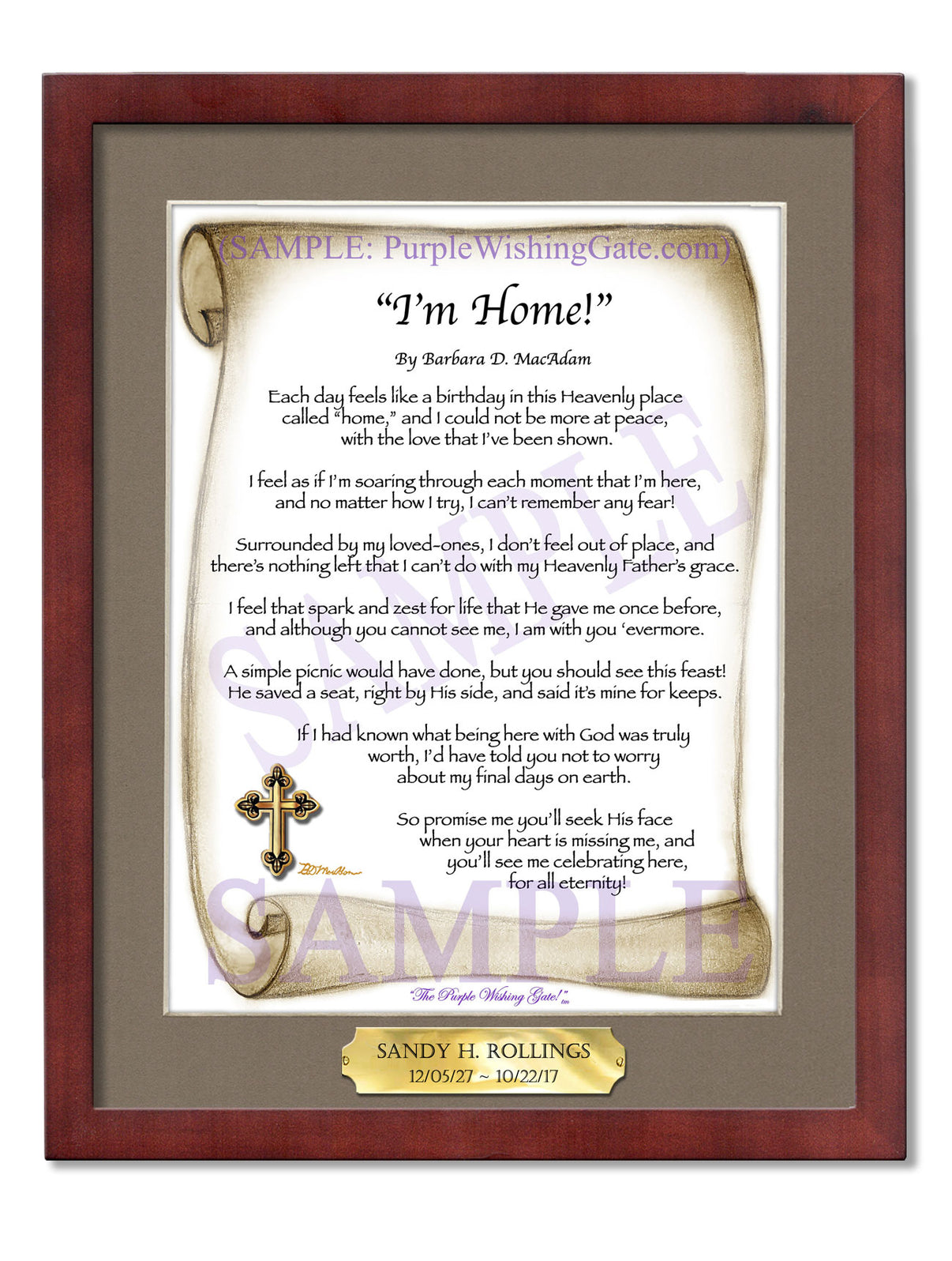 "I'm Home!" - Memorial Gift - PurpleWishingGate.com