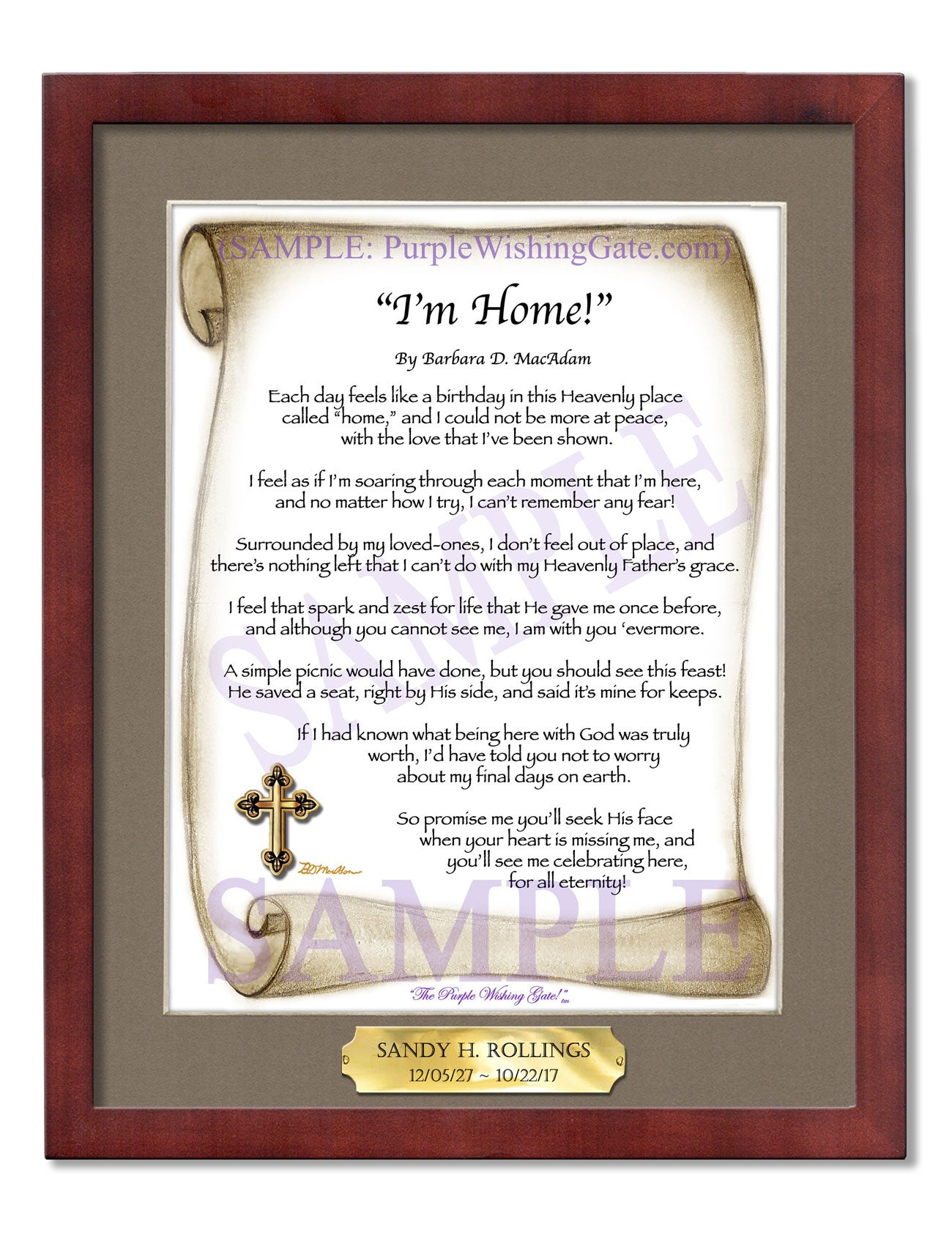 "I'm Home!" - Memorial Gift - PurpleWishingGate.com