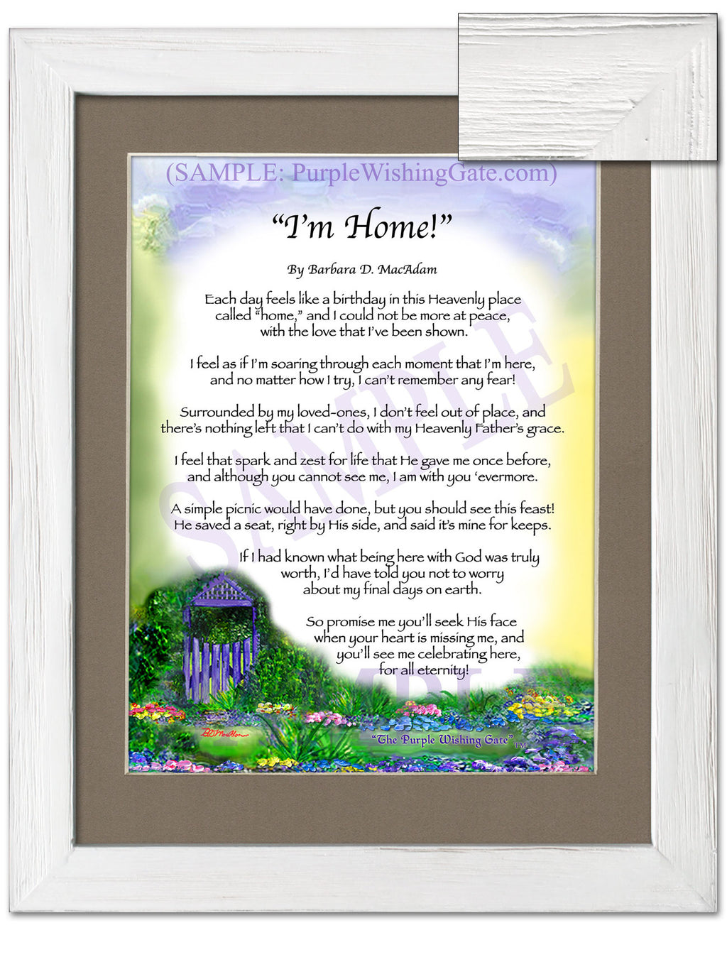 I'm Home: Purple Wishing Gate / 8x10 / 8x10 White Wash
