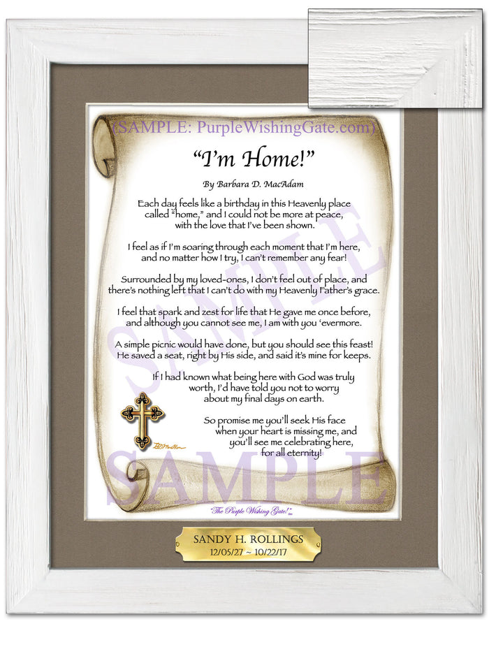 Personalized Sympathy Blessing | Funeral Gift | PurpleWishingGate.com