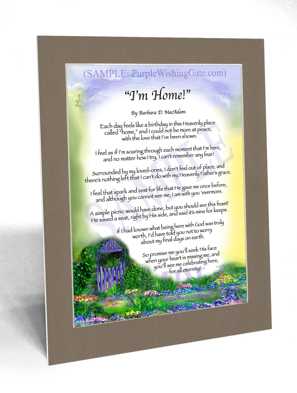 "I'm Home!" - Memorial Gift - PurpleWishingGate.com