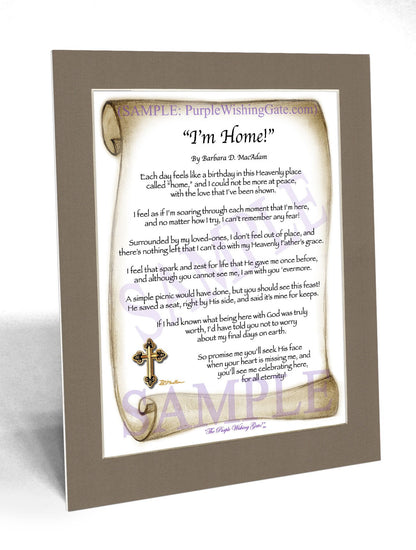 "I'm Home!" - Memorial Gift - PurpleWishingGate.com