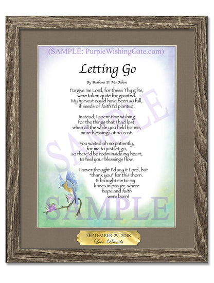 Letting Go - Encouragement Gift - PurpleWishingGate.com