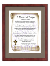 A Memorial Prayer - Memorial Gift - PurpleWishingGate.com