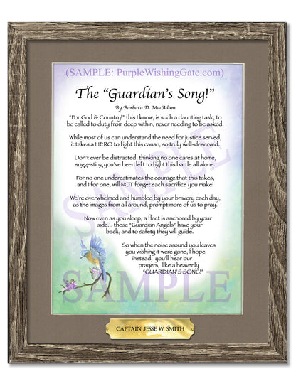 The Guardian's Song! - Military Gift - PurpleWishingGate.com