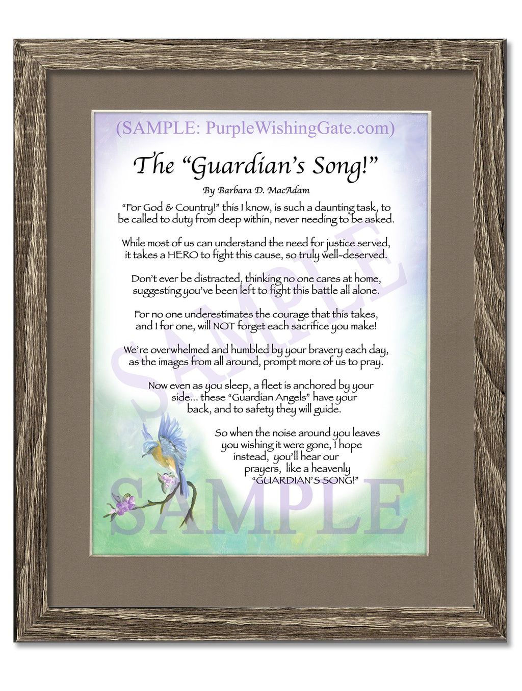 The Guardian's Song: Bluebird / 8x10 / 8x10 Birchwood
