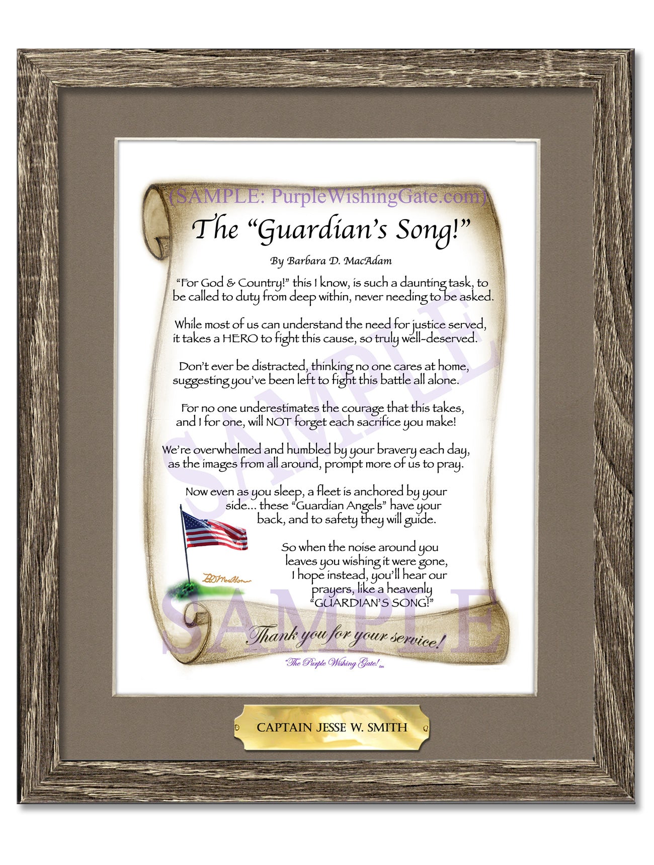 The Guardian's Song! - Military Gift - PurpleWishingGate.com
