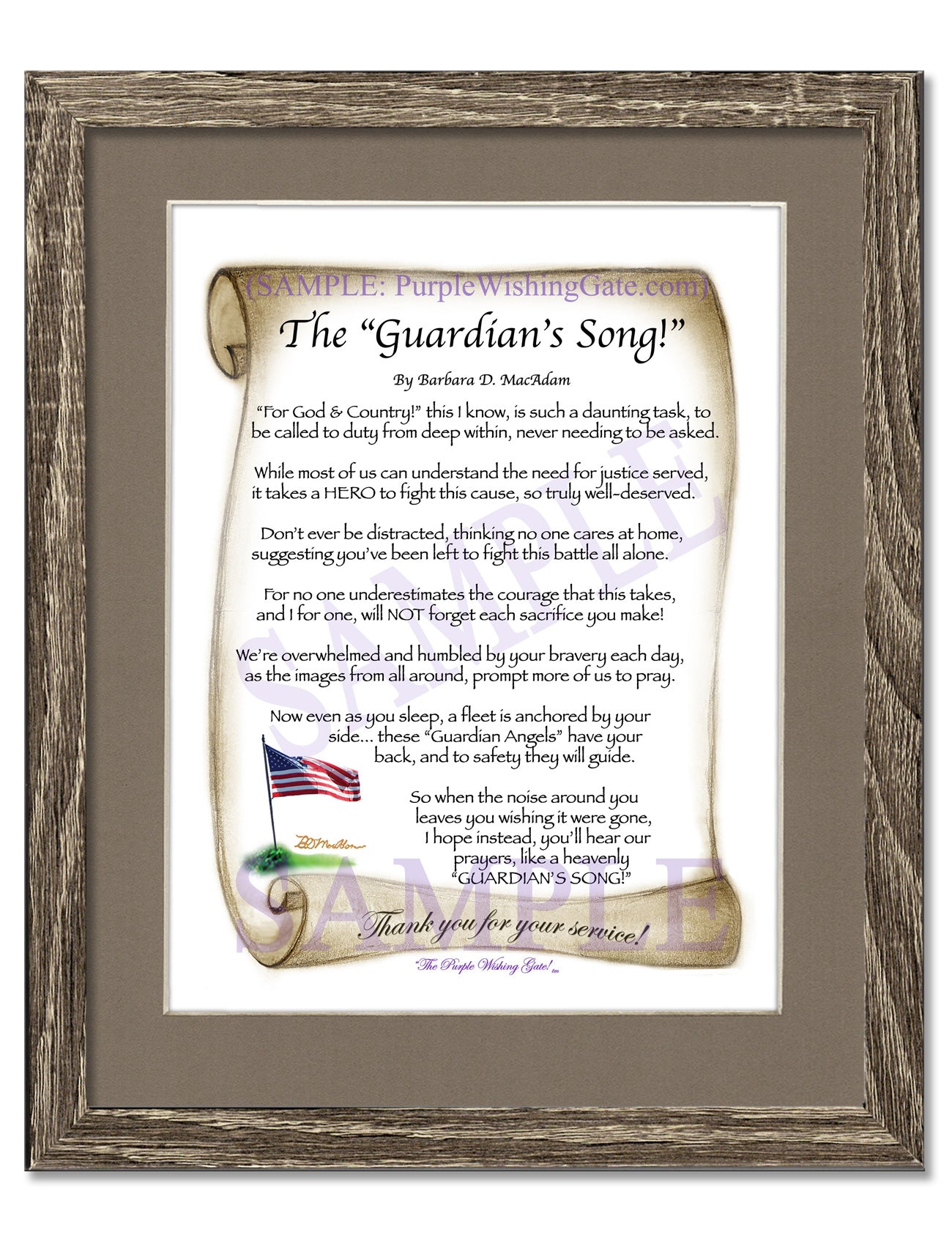 The Guardian's Song! - Military Gift - PurpleWishingGate.com
