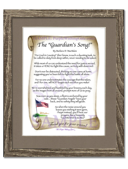 The Guardian's Song! - Military Gift - PurpleWishingGate.com