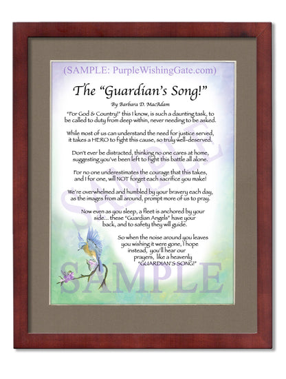 The Guardian's Song! - Military Gift - PurpleWishingGate.com