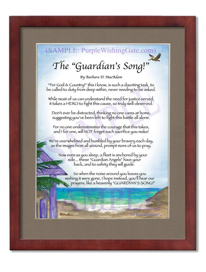 The Guardian's Song! - Military Gift - PurpleWishingGate.com