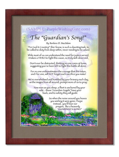 The Guardian's Song! - Military Gift - PurpleWishingGate.com