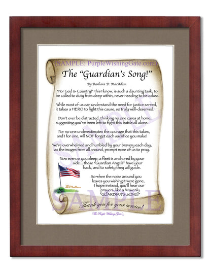 The Guardian's Song! - Military Gift - PurpleWishingGate.com