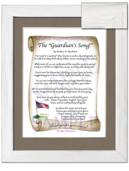 The Guardian's Song! - Military Gift - PurpleWishingGate.com
