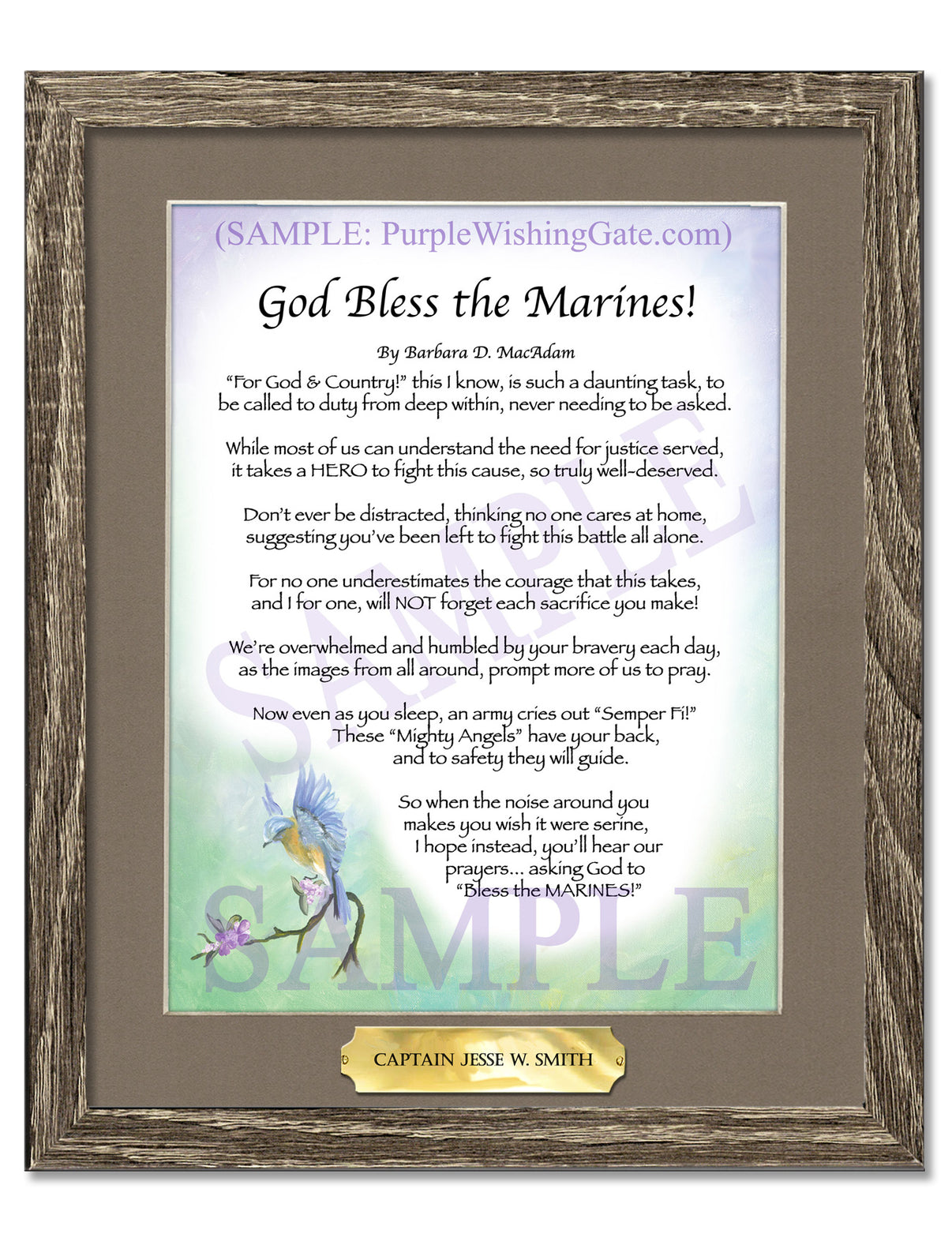 God Bless the Marines! - Military Gift - PurpleWishingGate.com