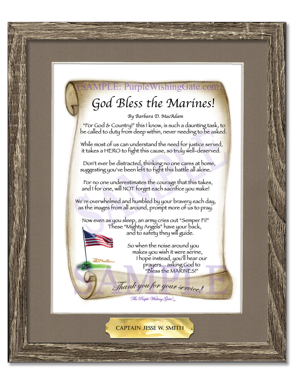 God Bless the Marines! - Military Gift - PurpleWishingGate.com