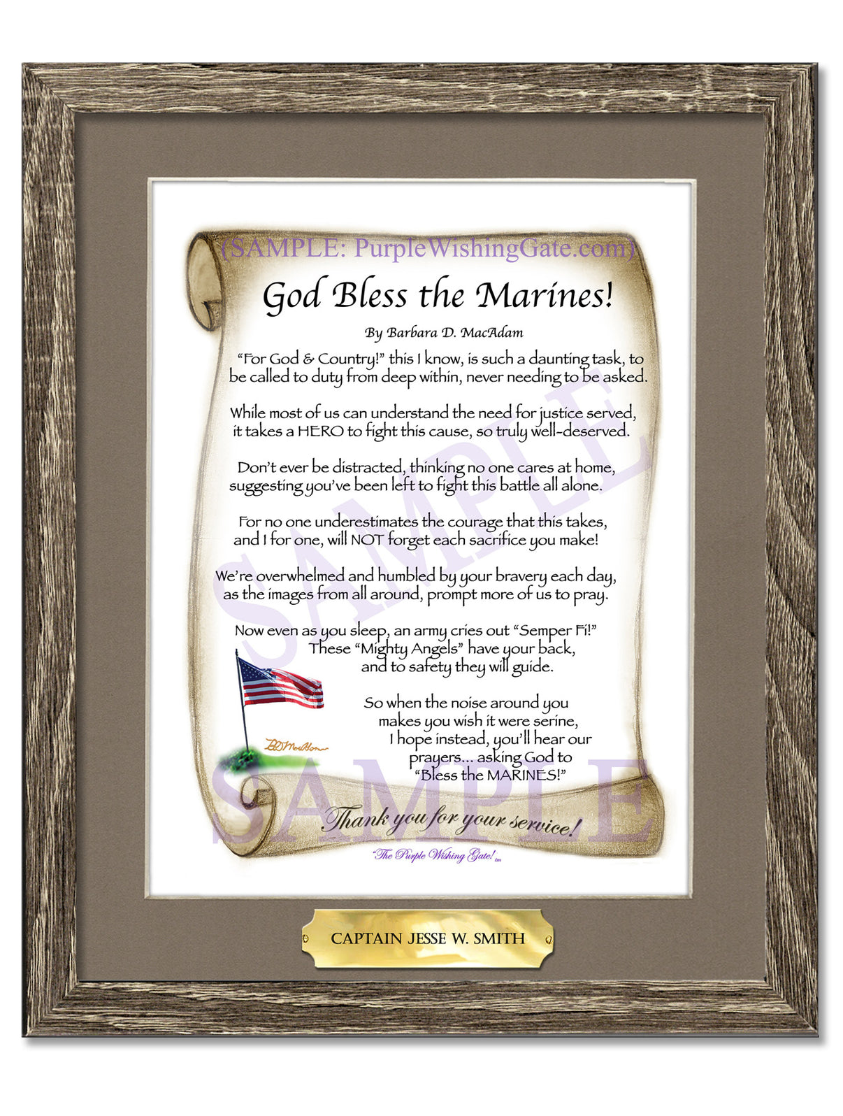 God Bless the Marines! - Military Gift - PurpleWishingGate.com