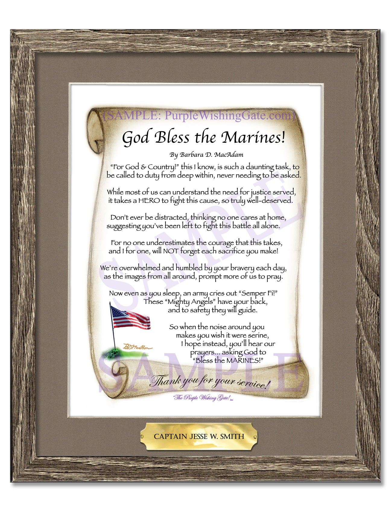 God Bless the Marines! - Military Gift - PurpleWishingGate.com
