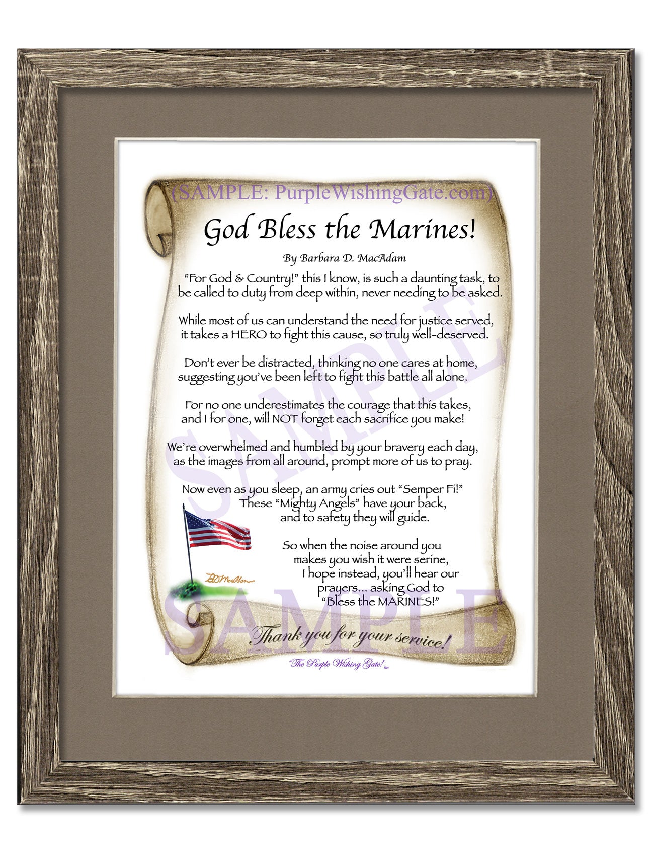 God Bless the Marines! - Military Gift - PurpleWishingGate.com