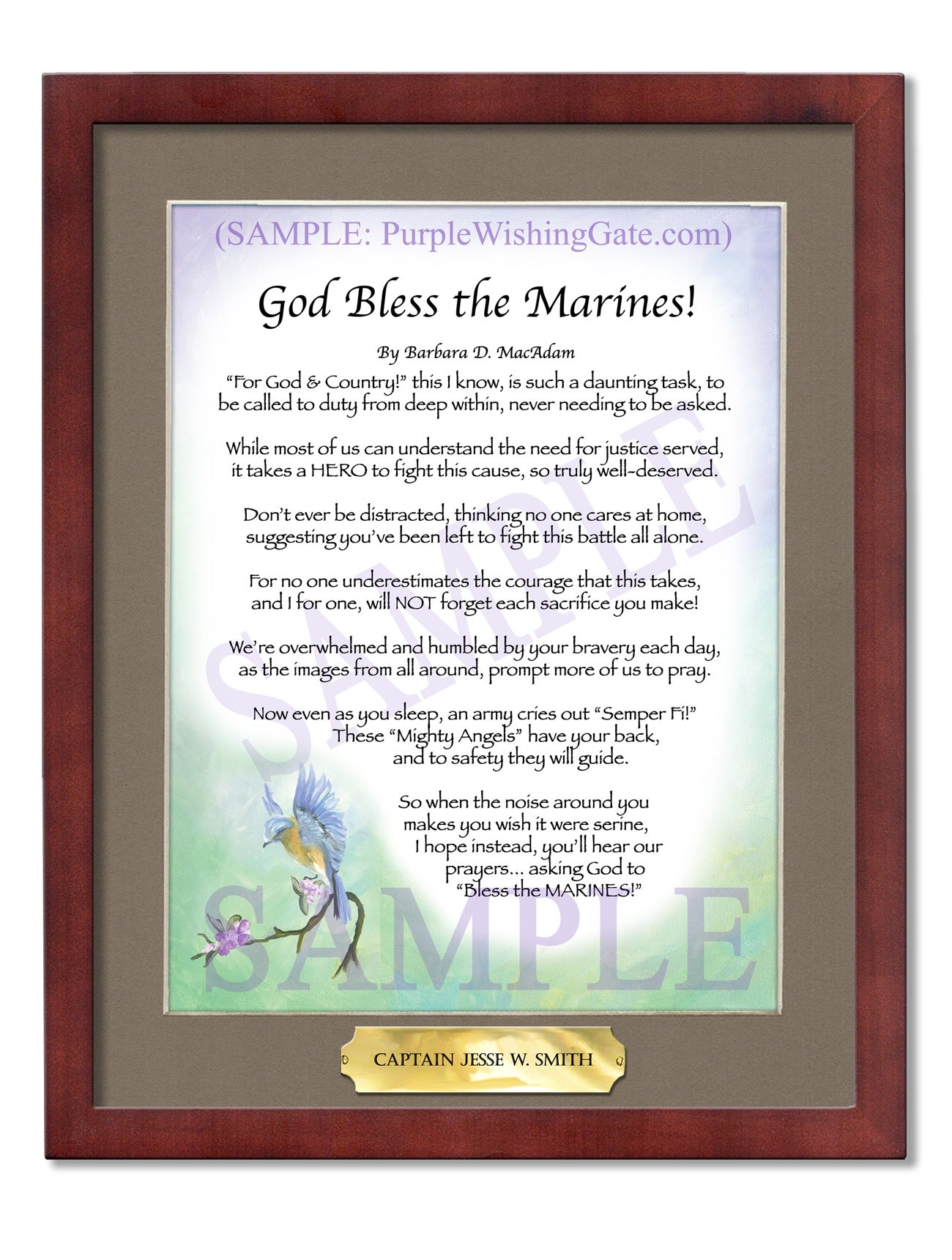 God Bless the Marines! - Military Gift - PurpleWishingGate.com