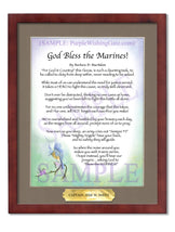 God Bless the Marines! - Military Gift - PurpleWishingGate.com