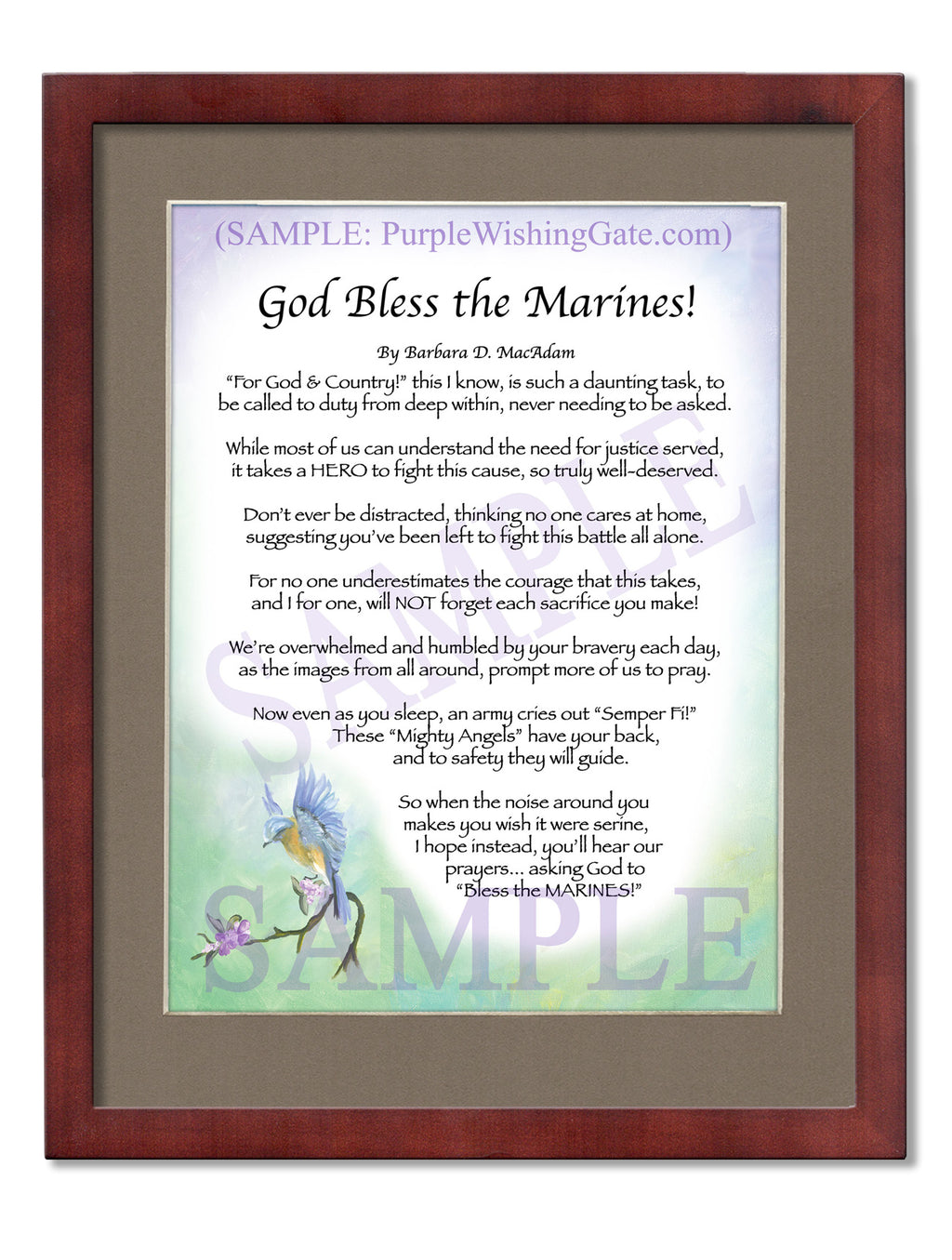 God Bless the Marines! - Military Gift - PurpleWishingGate.com