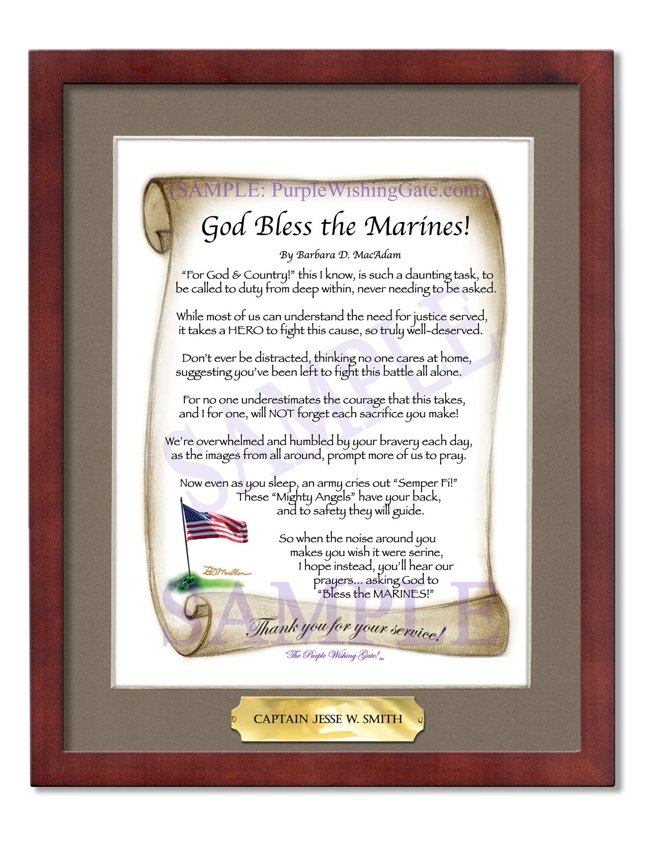 God Bless the Marines! - Military Gift - PurpleWishingGate.com