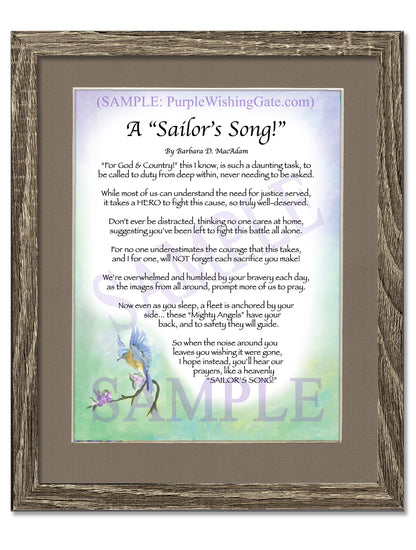 A Sailor's Song! - Military Gift - PurpleWishingGate.com