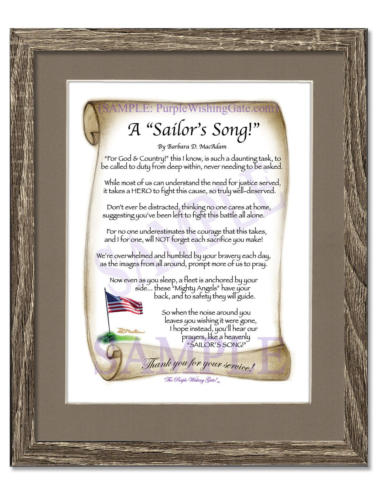 A Sailor's Song! - Military Gift - PurpleWishingGate.com