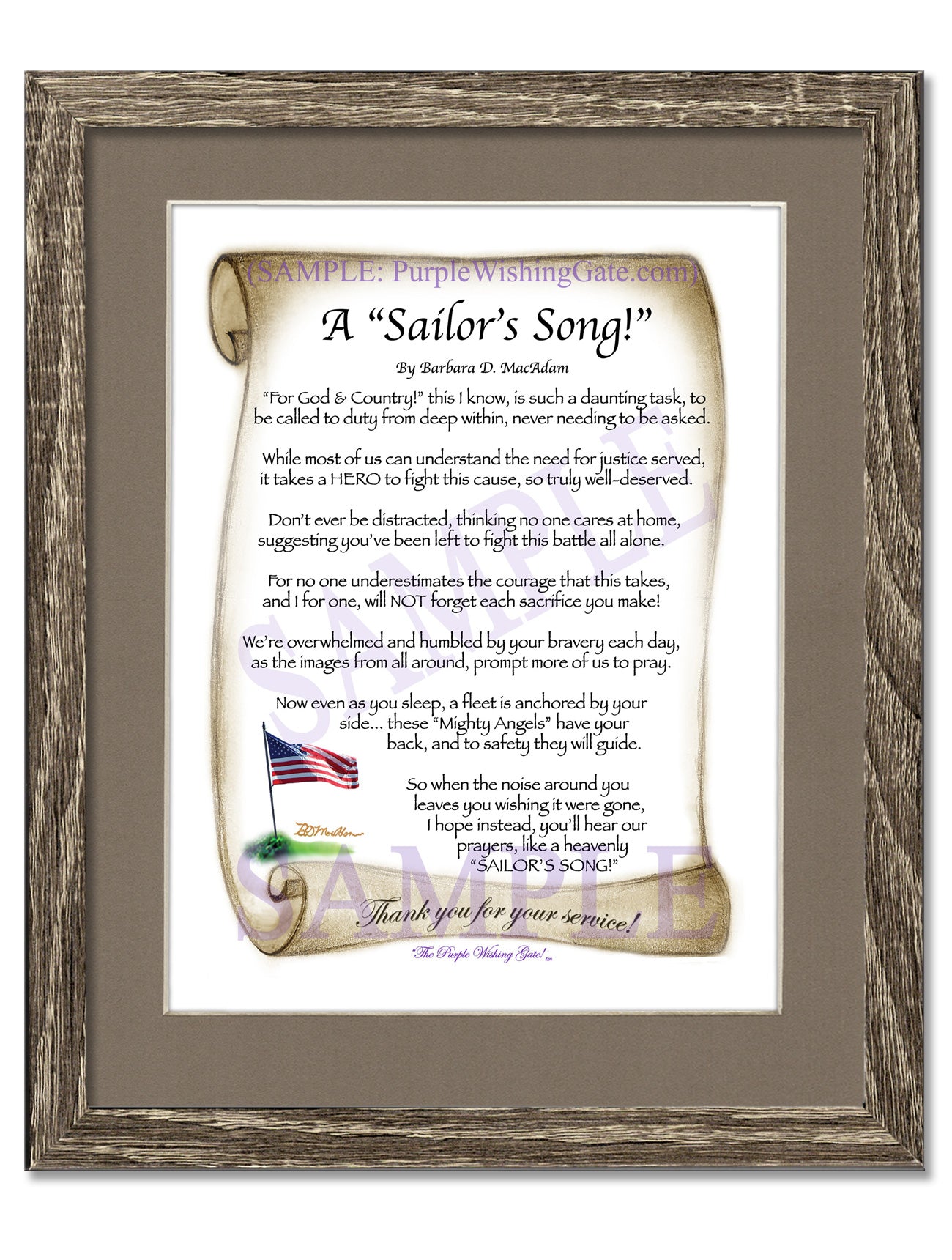 A Sailor's Song! - Military Gift - PurpleWishingGate.com